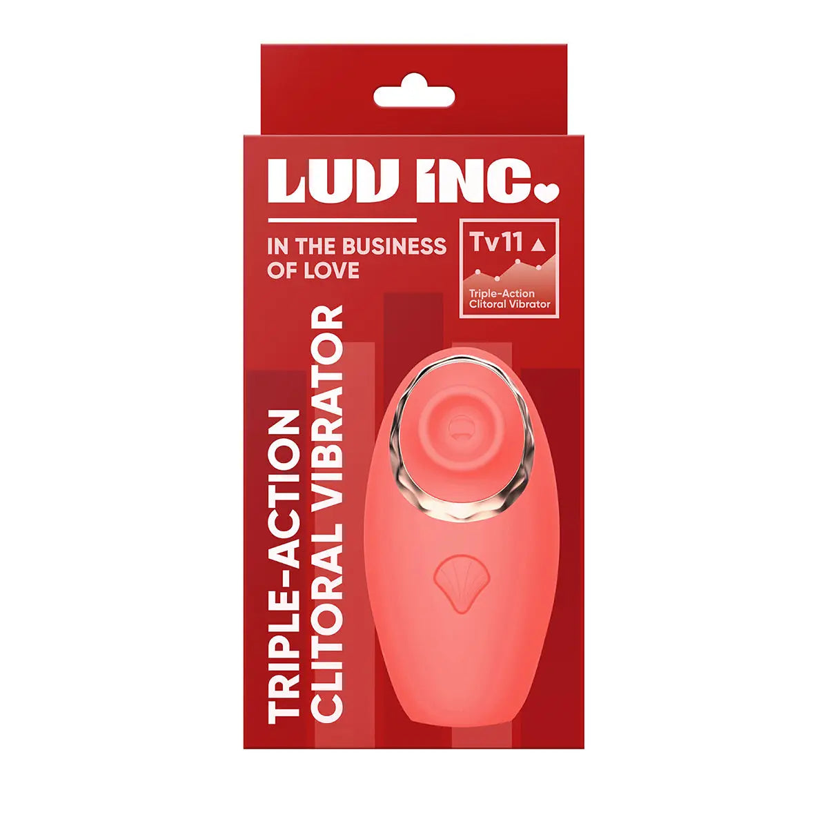 Luv Inc Triple-Action Clitoral Vibrator - Coral Luv Inc
