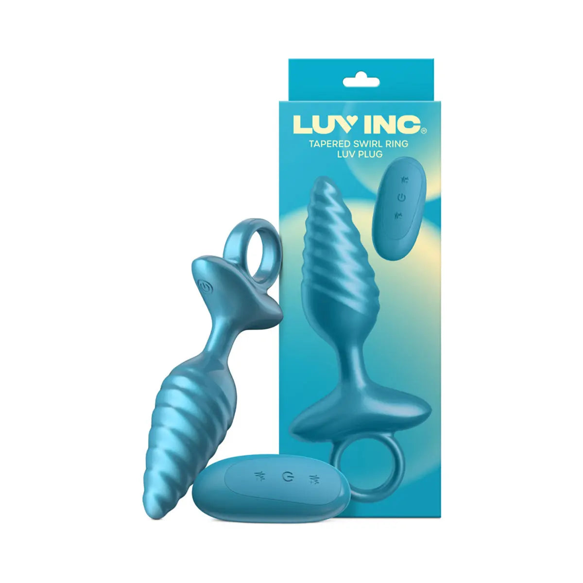 Luv Inc. Tr59: Tapered Swirl Ring Luv Plug Metallic Blue Luv Inc