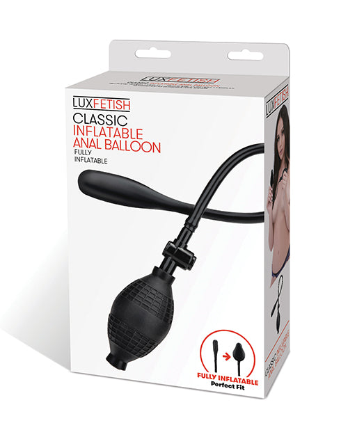 Lux Fetish Classic Inflatable Anal Balloon - Black Electric Eel INC