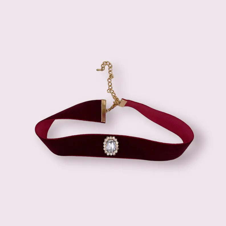 Luxurious Velvet Crystal Dog Collar Bark Fifth Avenue