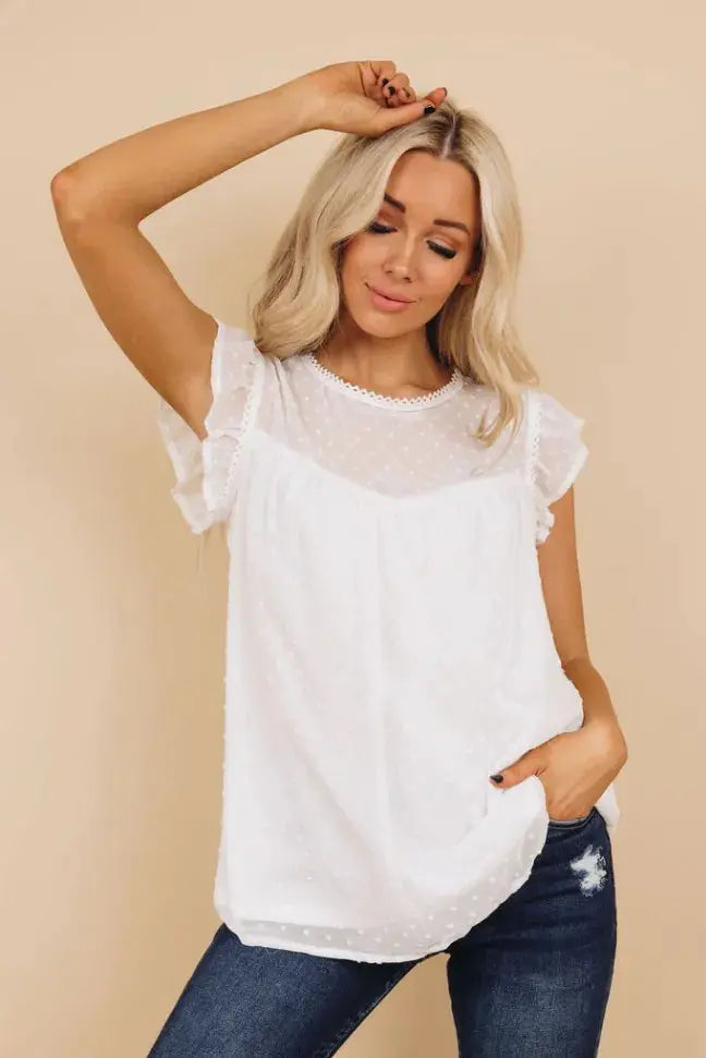 Lynn Polka Dot Top Stay Warm in Style