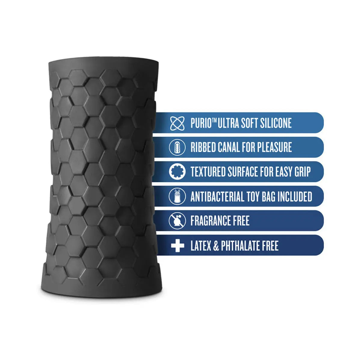 M Elite Platinum Hekx Stroker Black - GreatEagleInc
