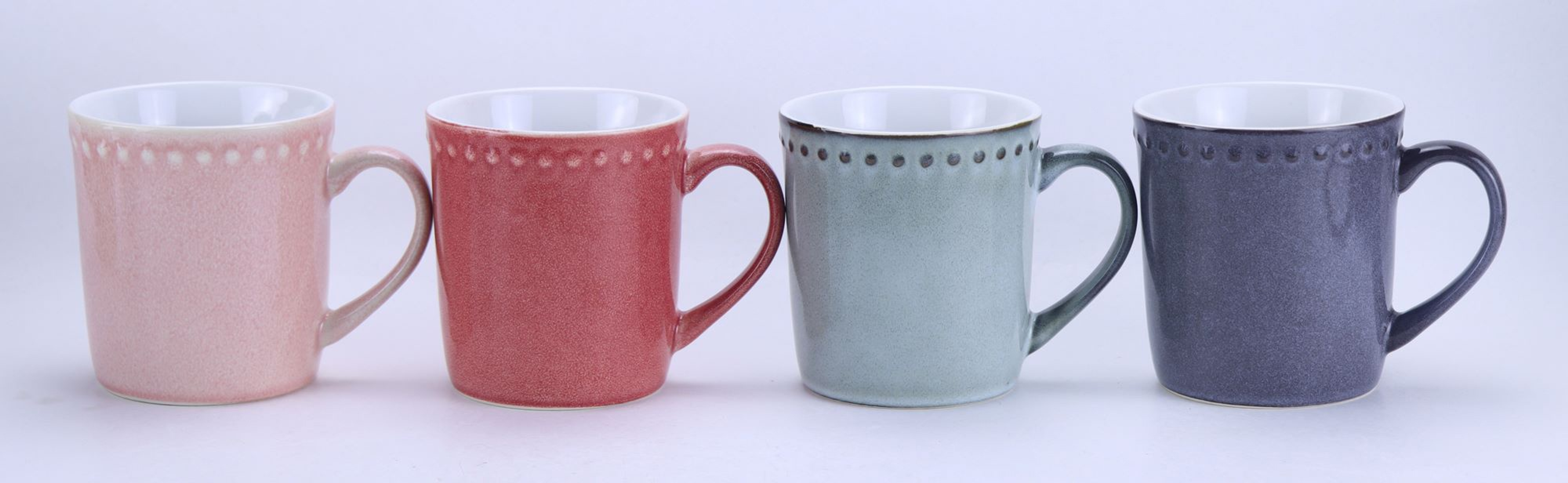 MARCELLE 4x16oz Reactive Glaze Mug Set individually box ins ship box Waymore LLC