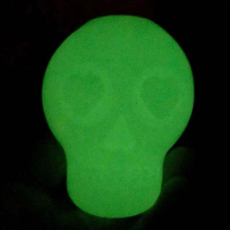 MKB Glow in the Dark Sugar Skull Chew Toy & Treat Dispenser SodaPup