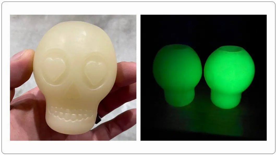 MKB Glow in the Dark Sugar Skull Chew Toy & Treat Dispenser SodaPup