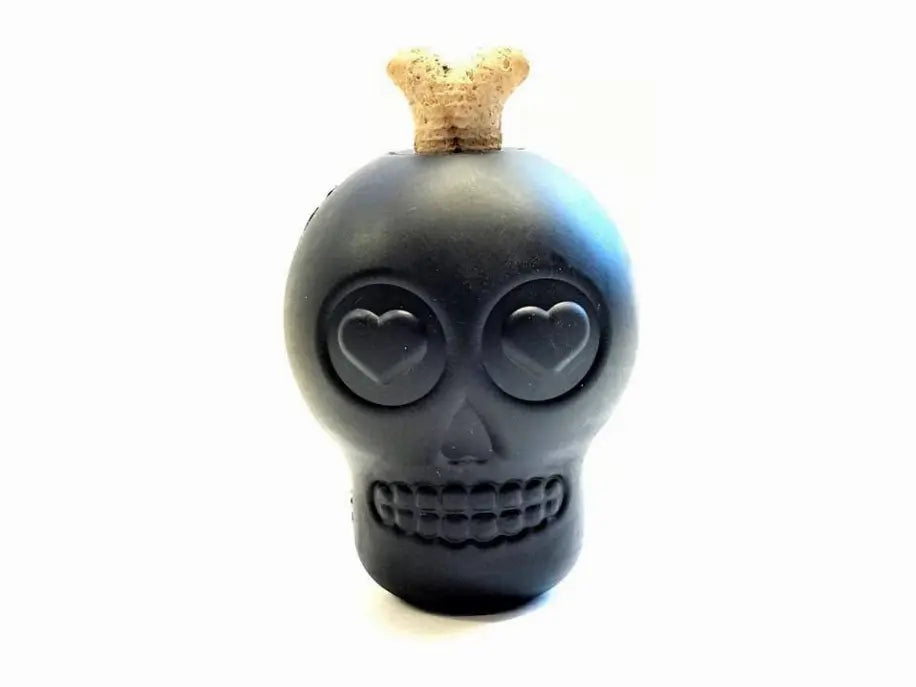 MKB Sugar Skull Durable Rubber Chew Toy & Treat Dispenser SodaPup