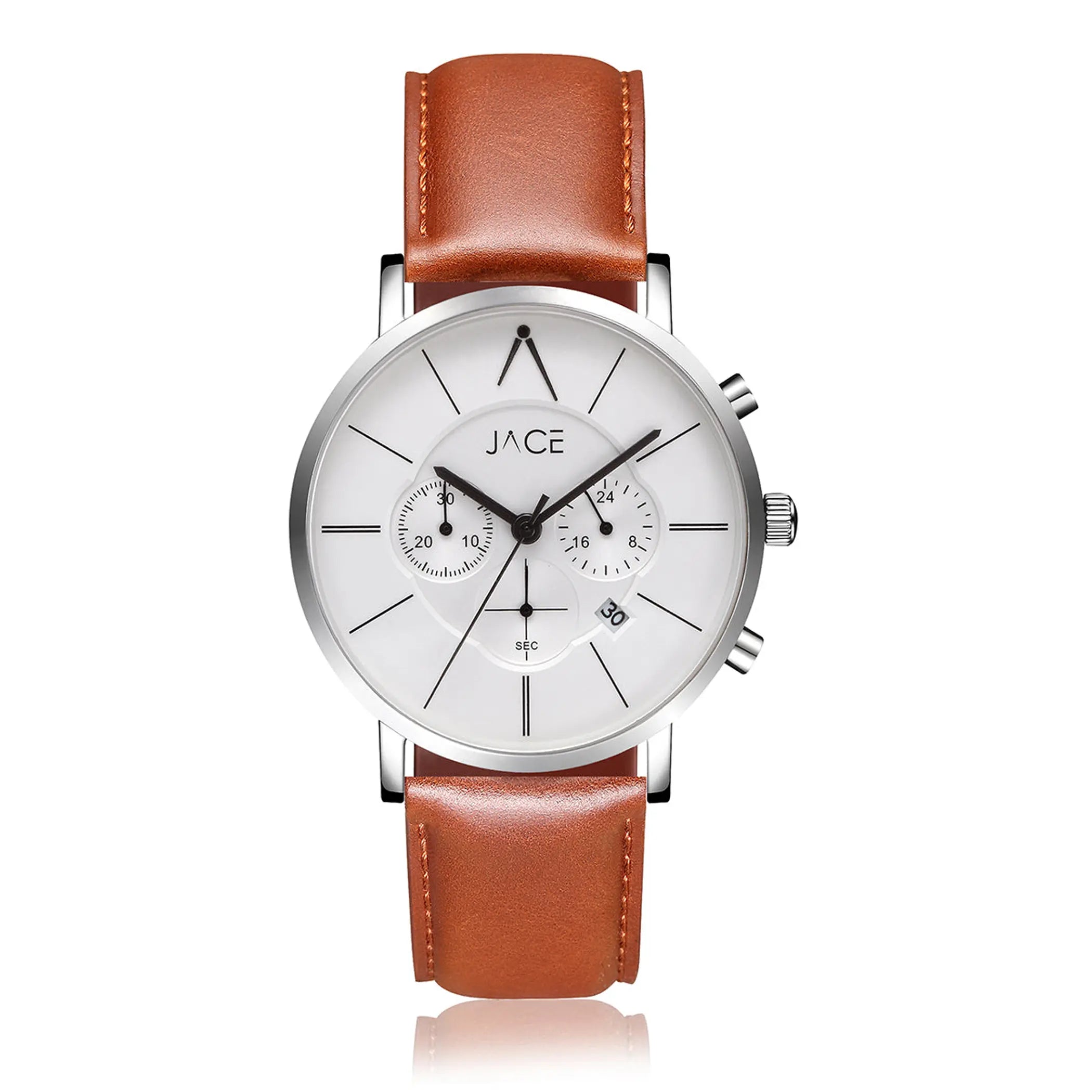 "MORESBY" MENS LEATHER BAND CHRONOGRAPH WATCH Lurella Cosmetics