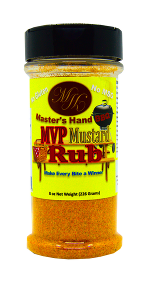 MVP Mustard Rub Jar Master's Hand BBQ