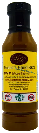 MVP Mustard Sauce Jar Master's Hand BBQ