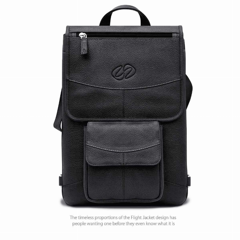 MacCase Premium Leather MacBook Flight Jacket with Backpack Opt MacCase