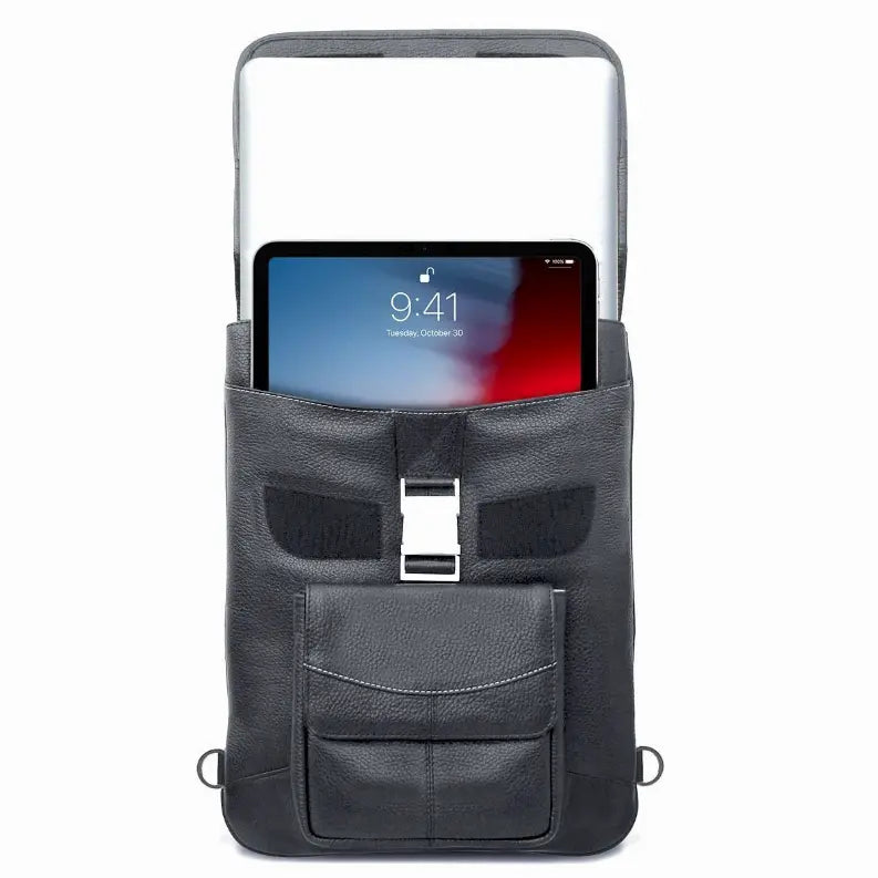 MacCase Premium Leather MacBook Flight Jacket with Backpack Opt MacCase