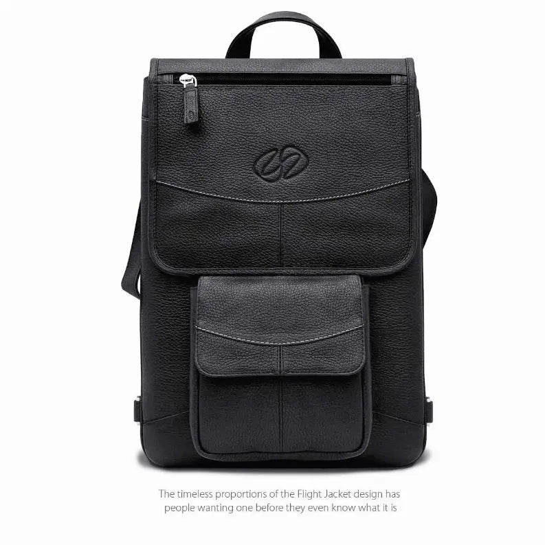 MacCase Premium Leather MacBook Flight Jacket with Backpack Opt MacCase