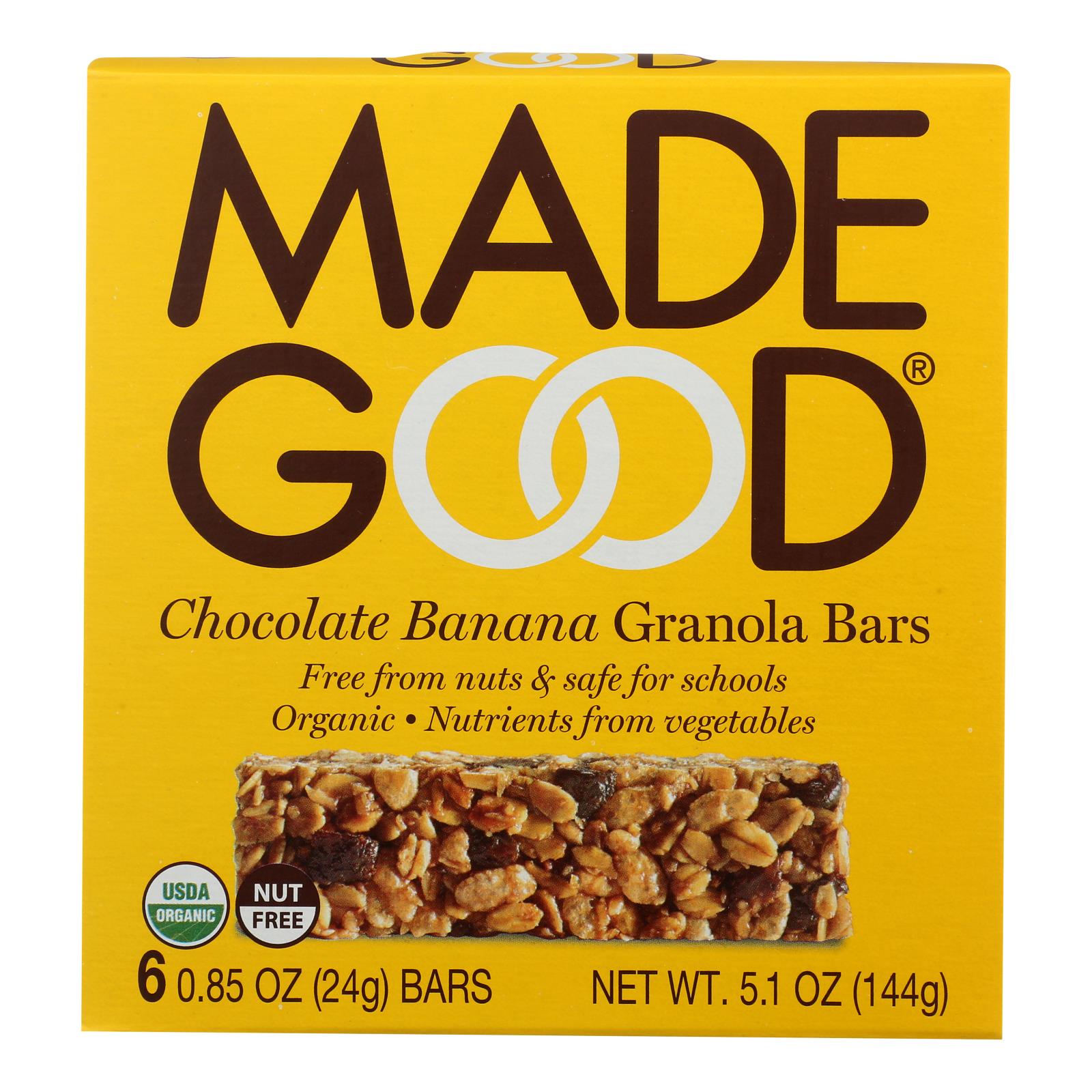 Made Good Granola Bar - Chocolate Banana - Case Of 6 - 5 Oz. Made Good