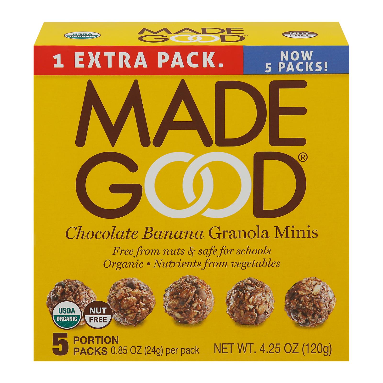 Made Good - Granola Mini Chocolate Ban - Case Of 6-5/.85oz Made Good