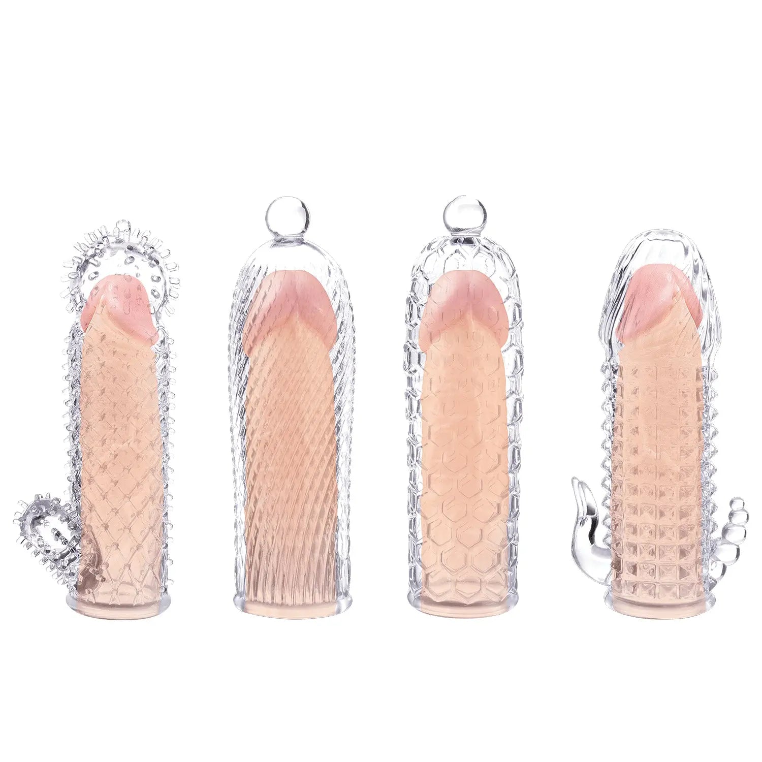 Magic Soft & Stretchy Tickler Sleeves - Clear Nasstoys
