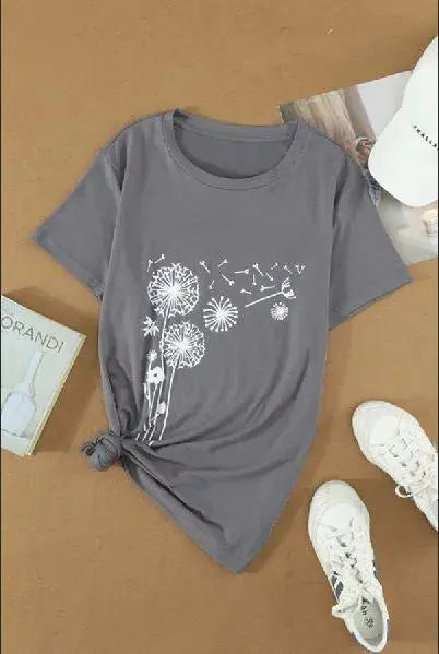 Make A Wish Dandelion Tee Stay Warm in Style