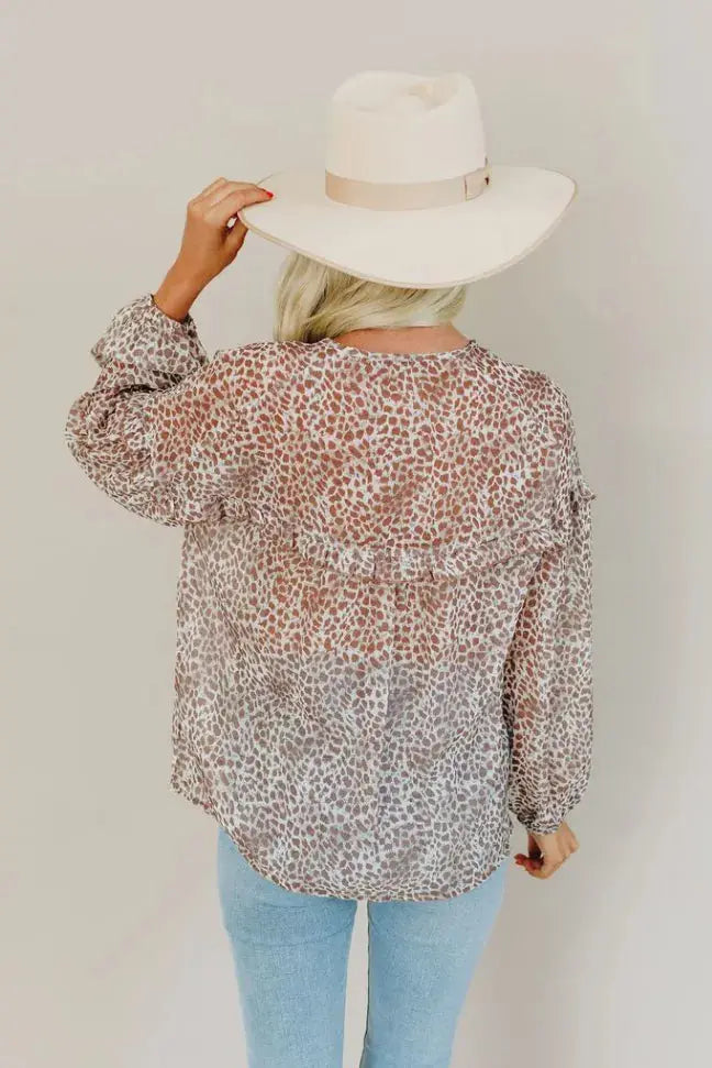 Mallory Patterned Tie Top Stay Warm in Style