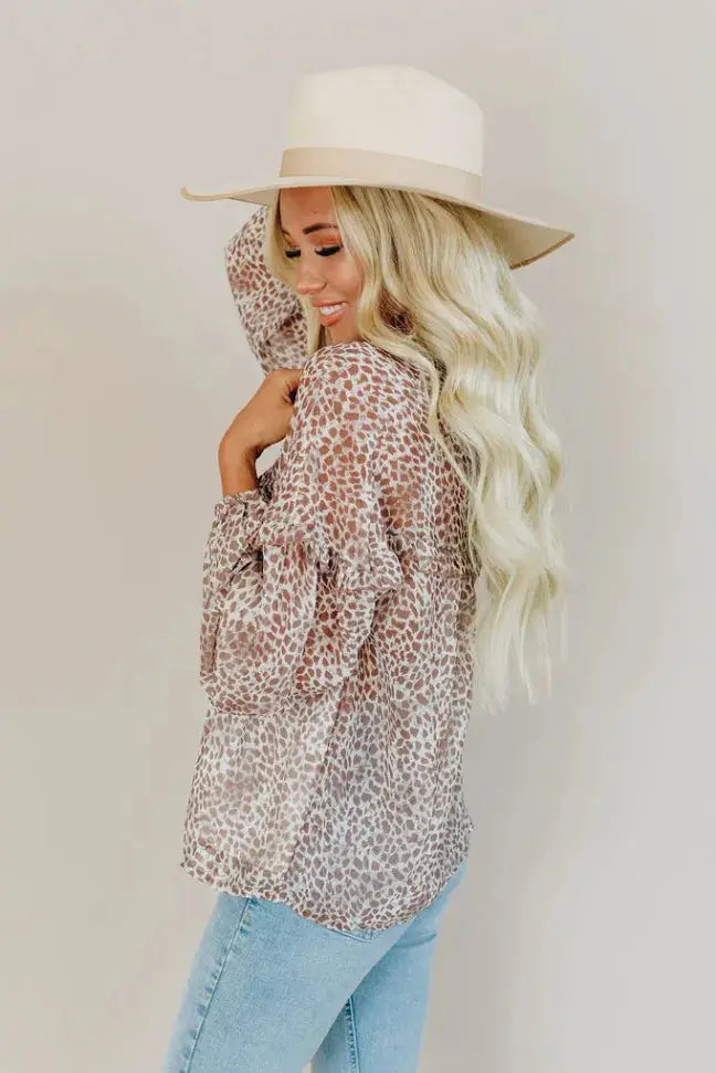 Mallory Patterned Tie Top Stay Warm in Style