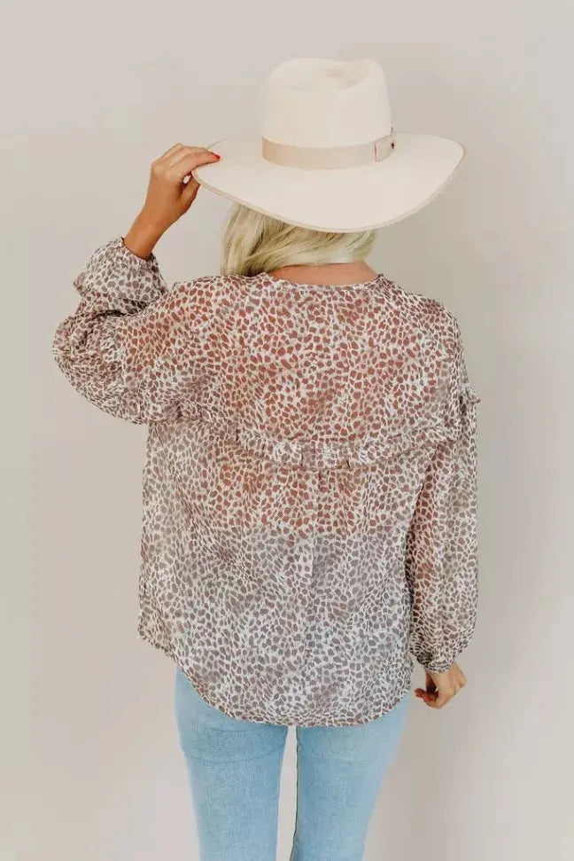 Mallory Patterned Tie Top Stay Warm in Style