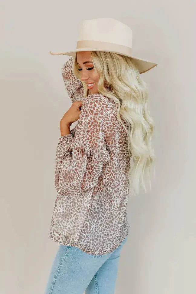 Mallory Patterned Tie Top Stay Warm in Style
