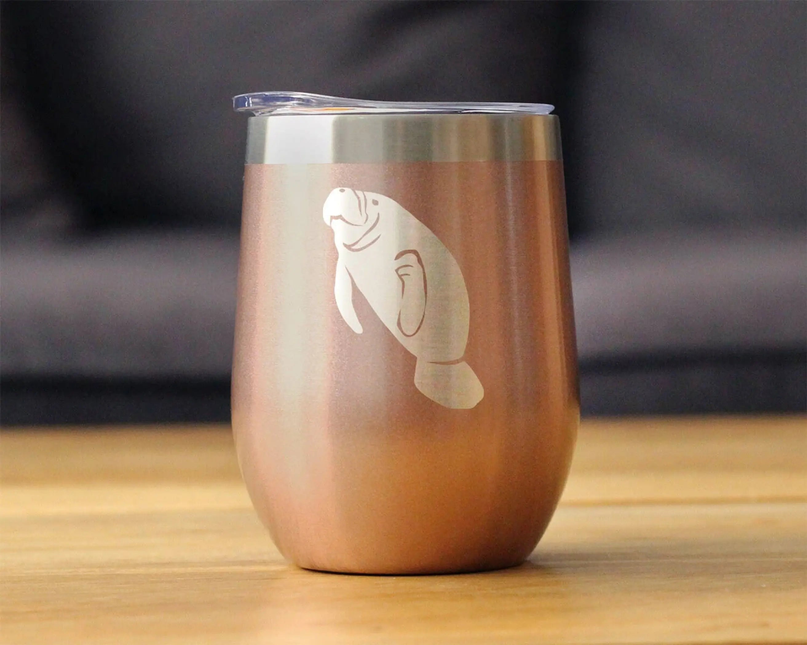 Manatee Insulated Wine Tumbler - Manatees Gifts and Decor Bevvee