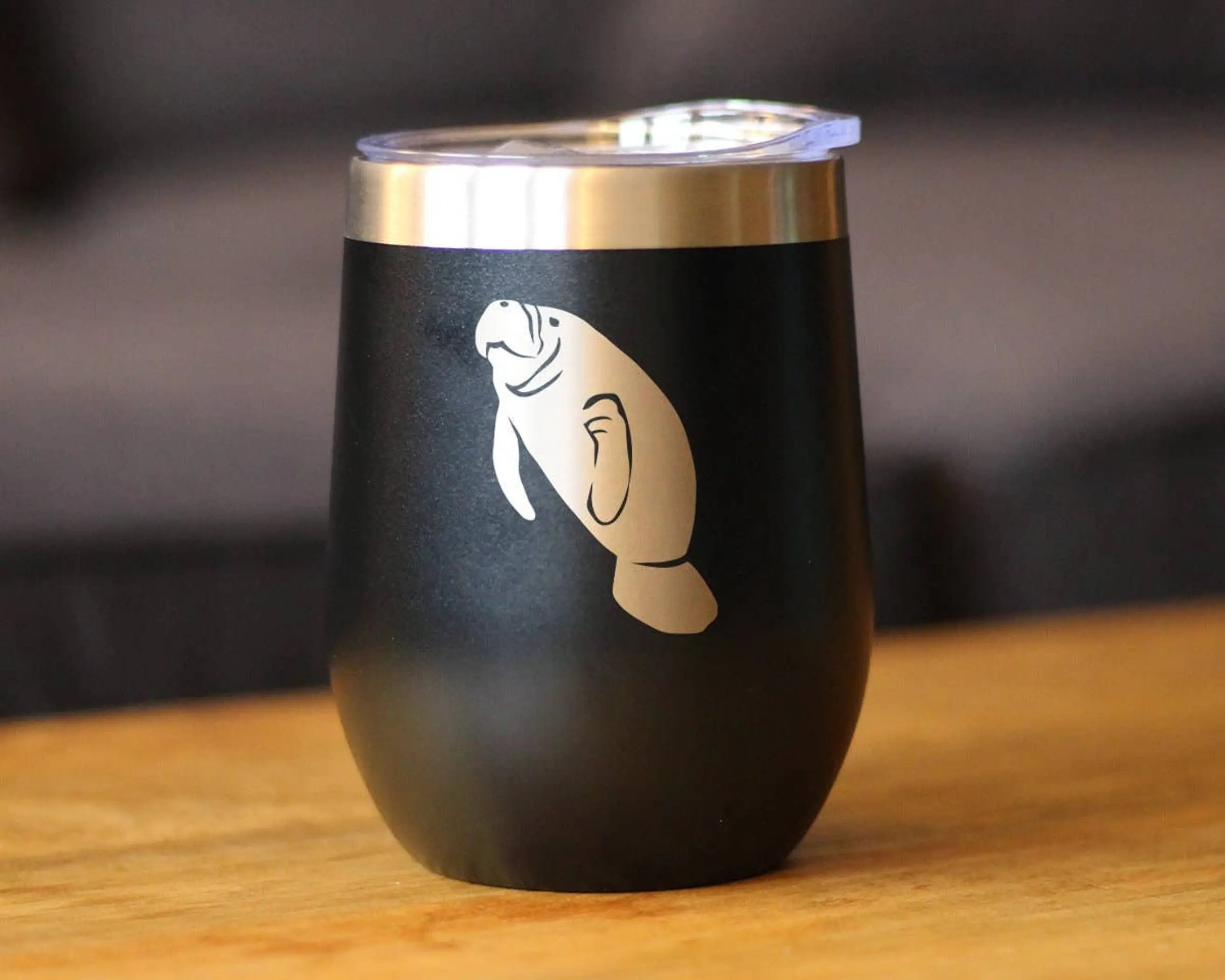 Manatee Insulated Wine Tumbler - Manatees Gifts and Decor Bevvee