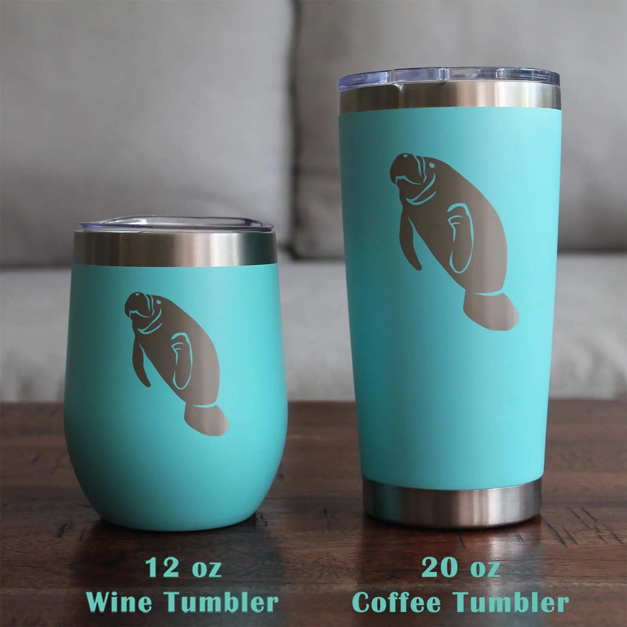 Manatee Insulated Wine Tumbler - Manatees Gifts and Decor Bevvee
