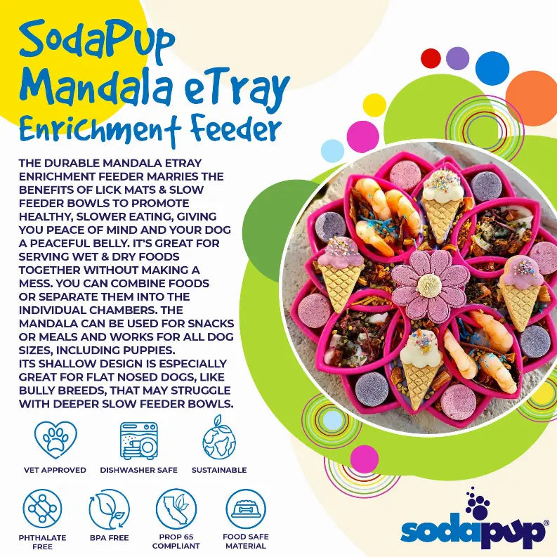 Mandala Design eTray Enrichment Tray for Dogs SodaPup