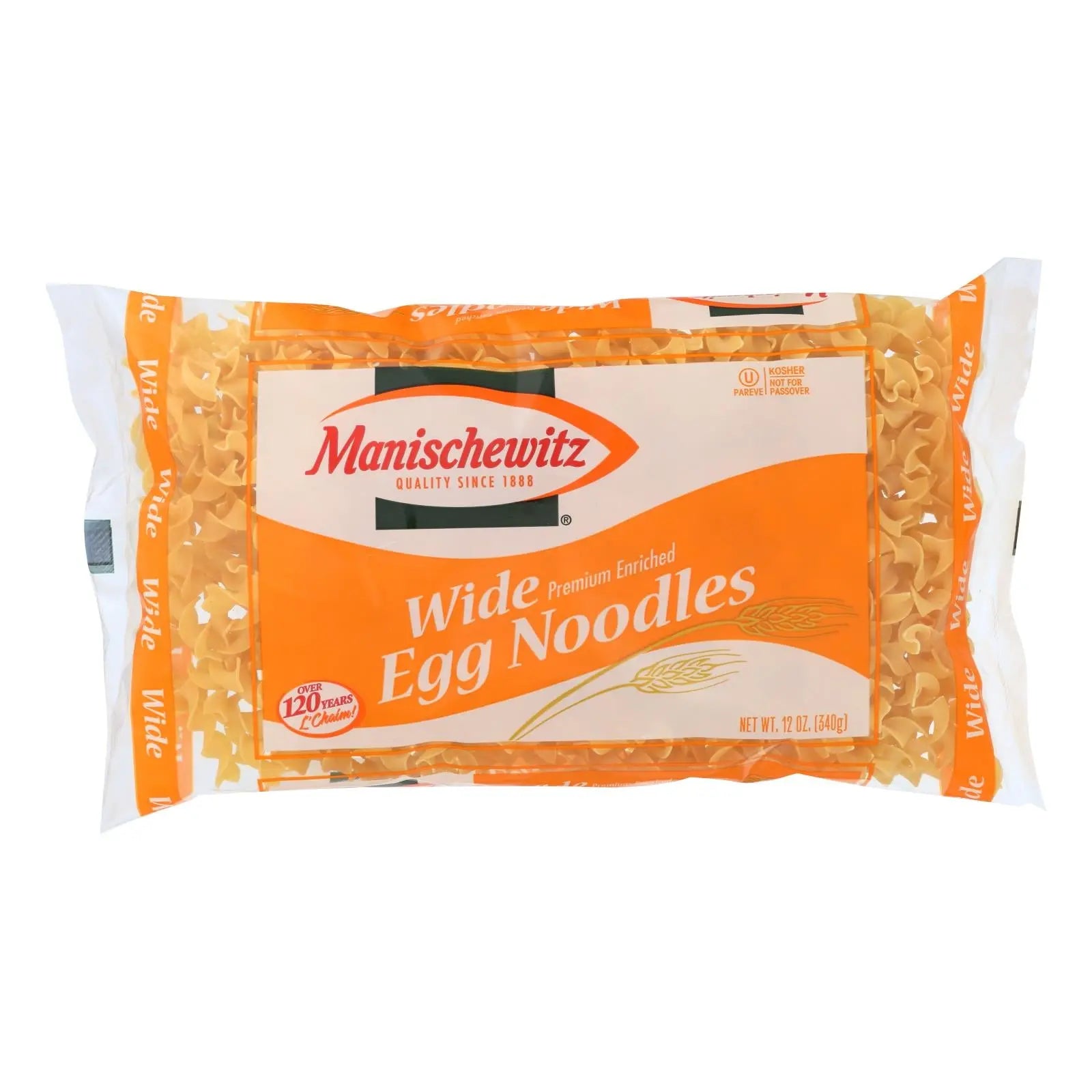 Manischewitz - Egg Noodles Broad - Case Of 12 - 12 Oz. Manischewitz