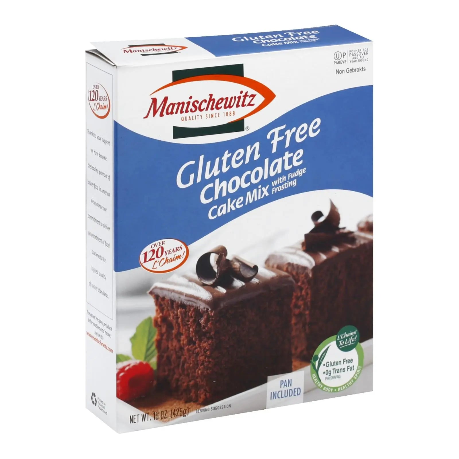 Manischewitz - Mix Cake Chocolate Gluten Free - Case Of 12-15 Oz Manischewitz