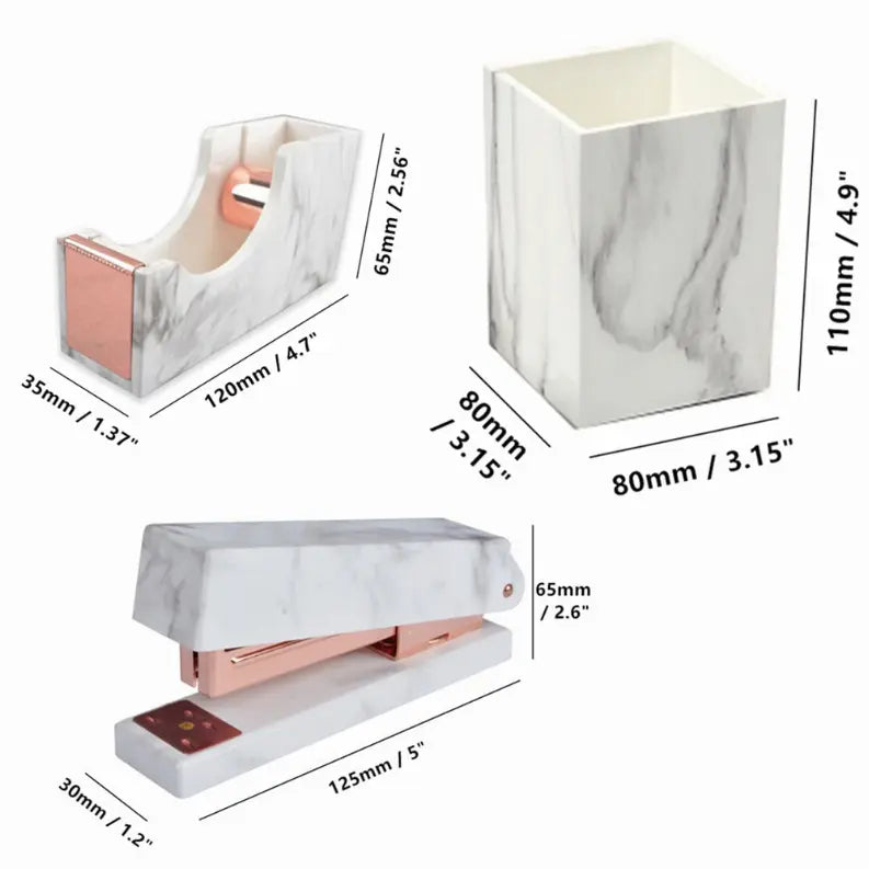 Marble White Desk Kit Cocus Pocus