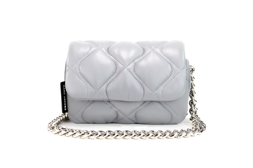Marc Jacobs Small Rock Grey Quilted Leather Crossbody Bag JV Deals
