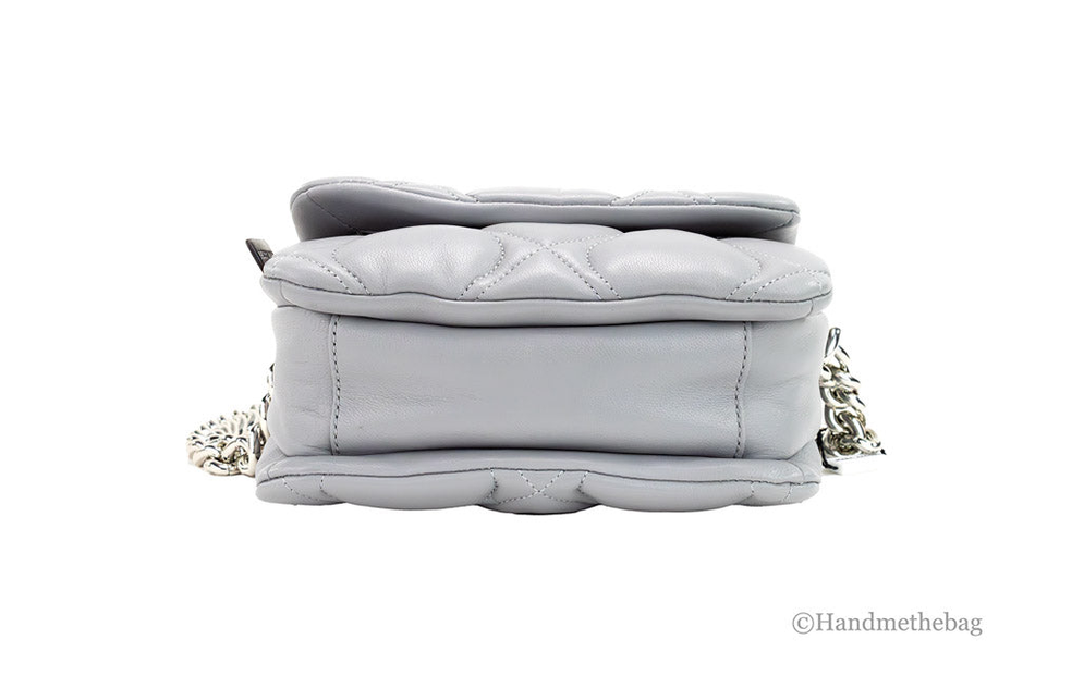 Marc Jacobs Small Rock Grey Quilted Leather Crossbody Bag JV Deals