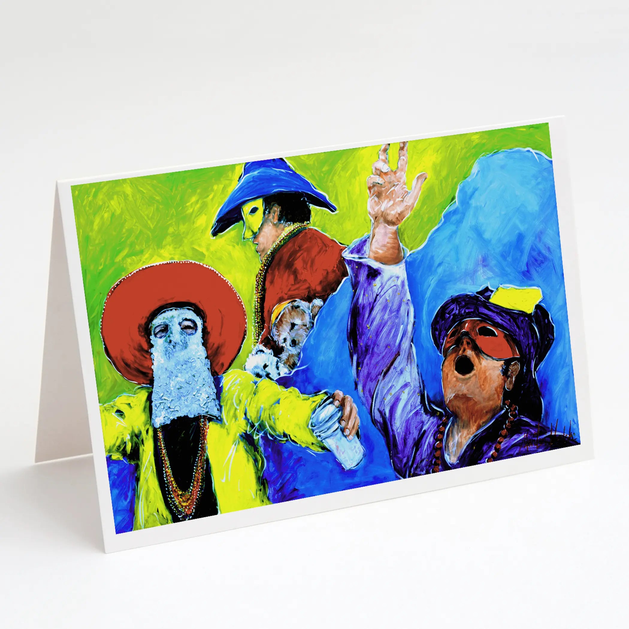 Mardi Gras Greeting Cards Pack of 8 Caroline's Treasures