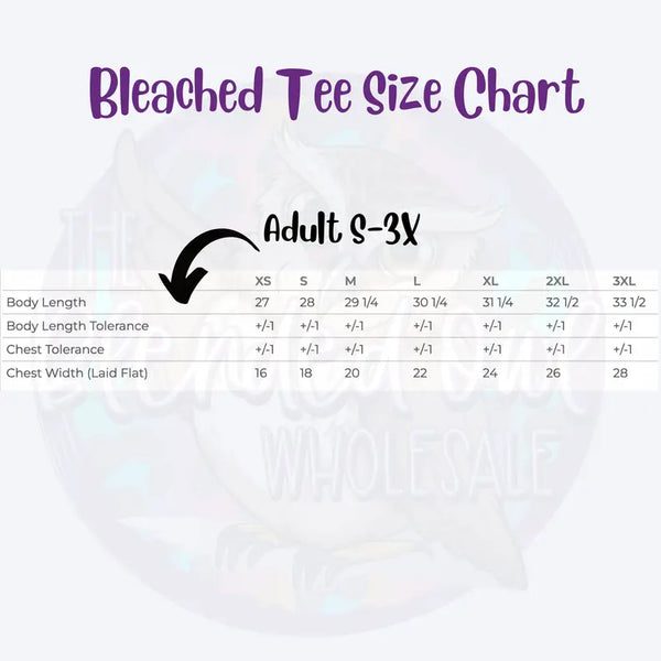 Mardi Gras Monogram Bleached Graphic Tee The Blended Owl