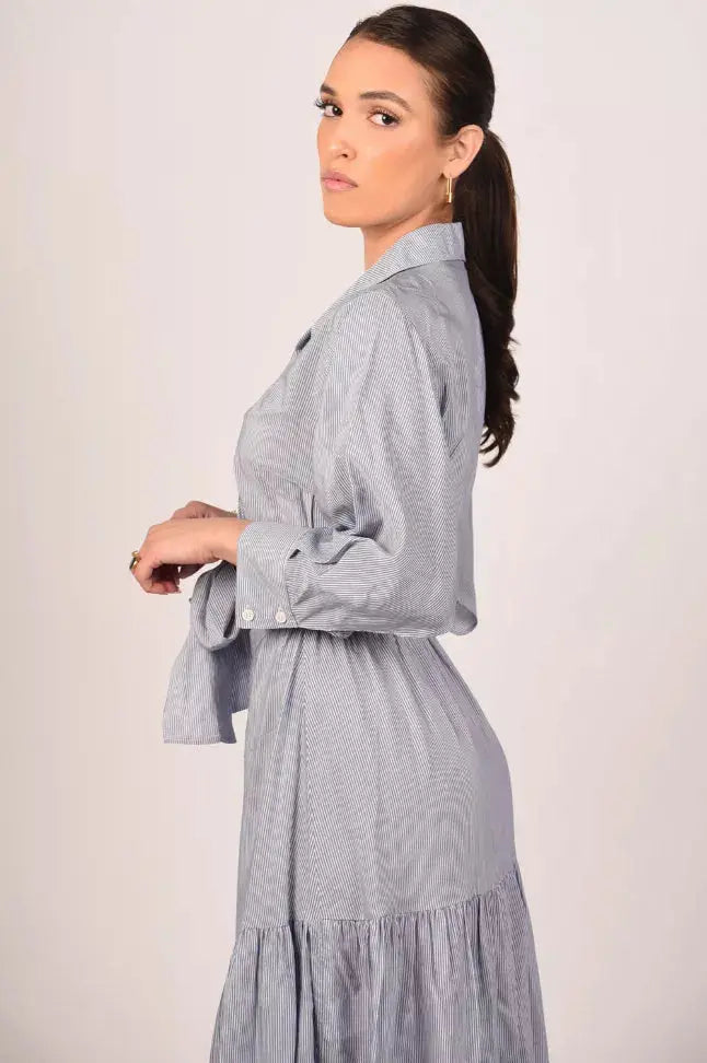Marie Maxi Cutout Dress Blue Color Akalia Collection