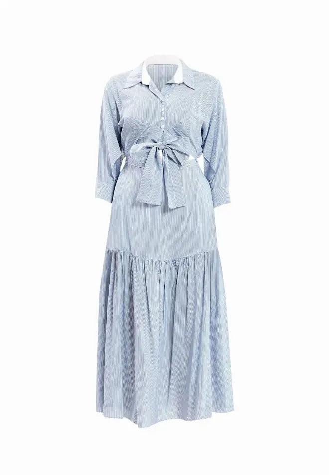 Marie Maxi Cutout Dress Blue Color Akalia Collection