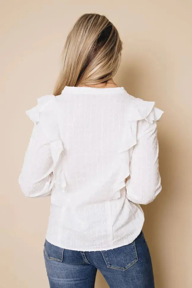 Marissa Bubble Sleeves Shirt Stay Warm in Style