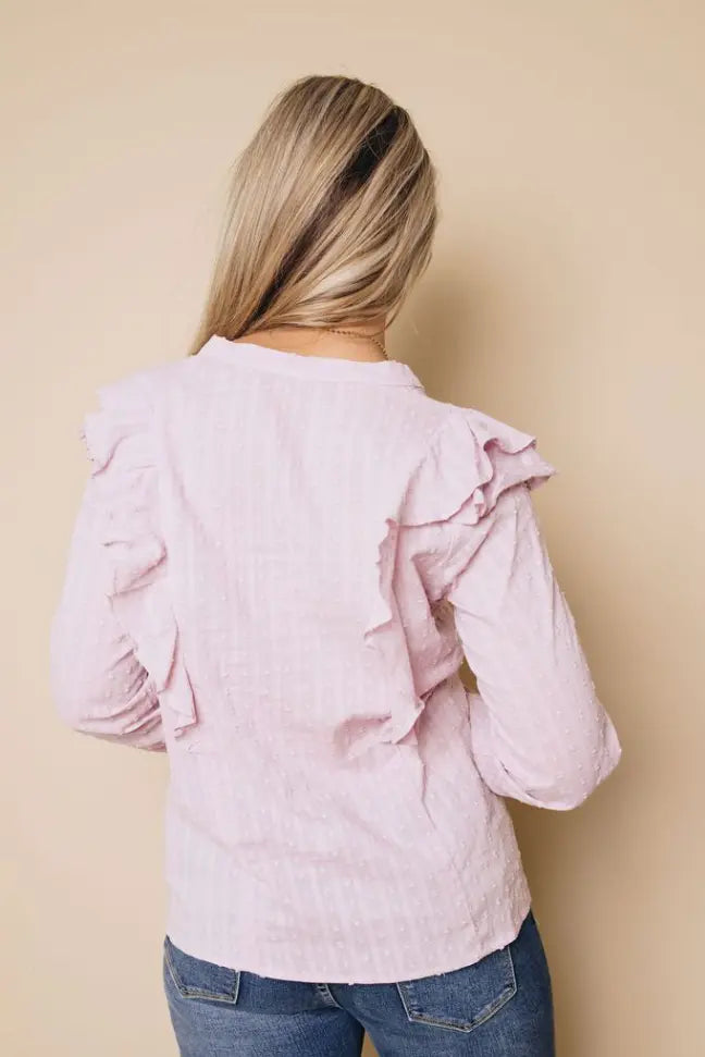Marissa Bubble Sleeves Shirt Stay Warm in Style