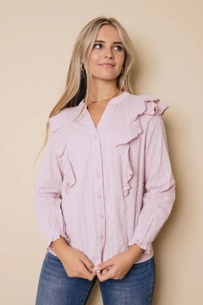 Marissa Bubble Sleeves Shirt Stay Warm in Style