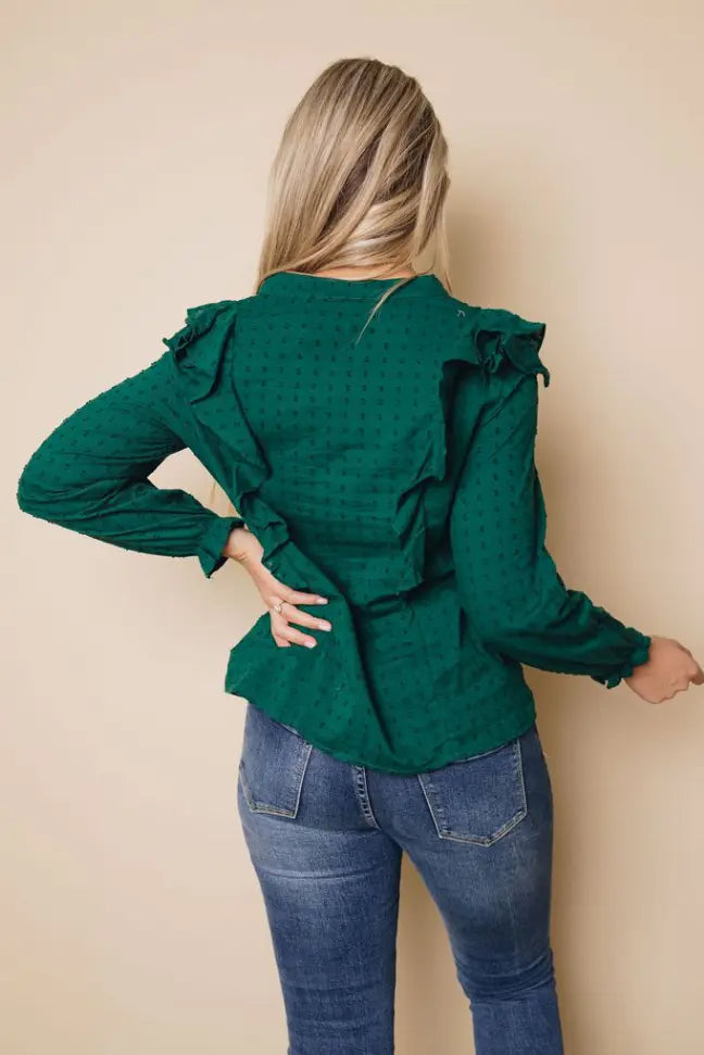 Marissa Bubble Sleeves Shirt Stay Warm in Style