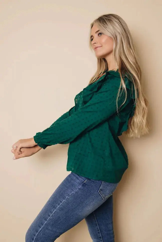 Marissa Bubble Sleeves Shirt Stay Warm in Style