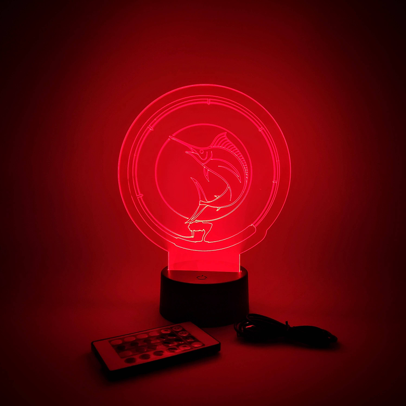 Marlin Fishing LED Lamp | Mancave Decor | Deep Sea Fishing The 308 Collective