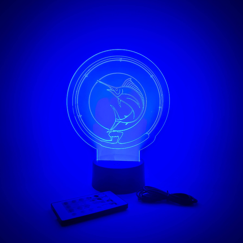 Marlin Fishing LED Lamp | Mancave Decor | Deep Sea Fishing The 308 Collective