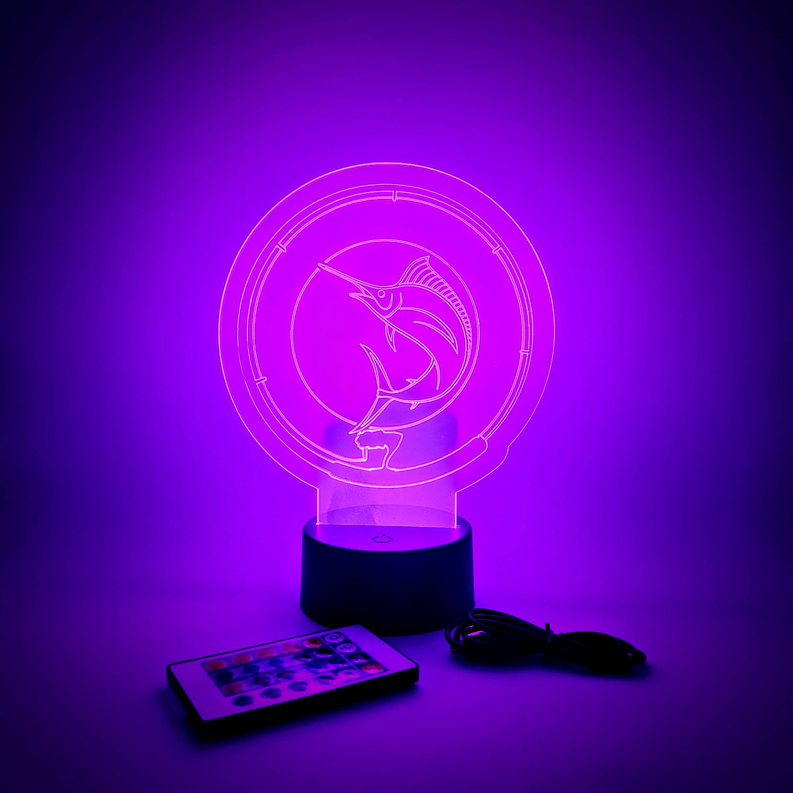 Marlin Fishing LED Lamp | Mancave Decor | Deep Sea Fishing The 308 Collective