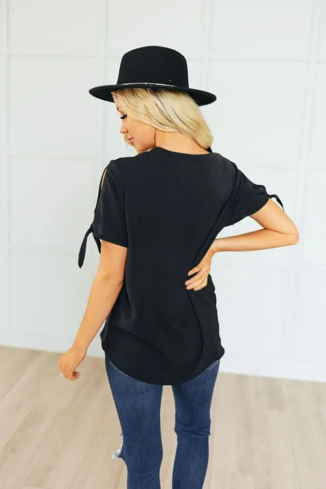 Martha Wrap Tie Top Stay Warm in Style