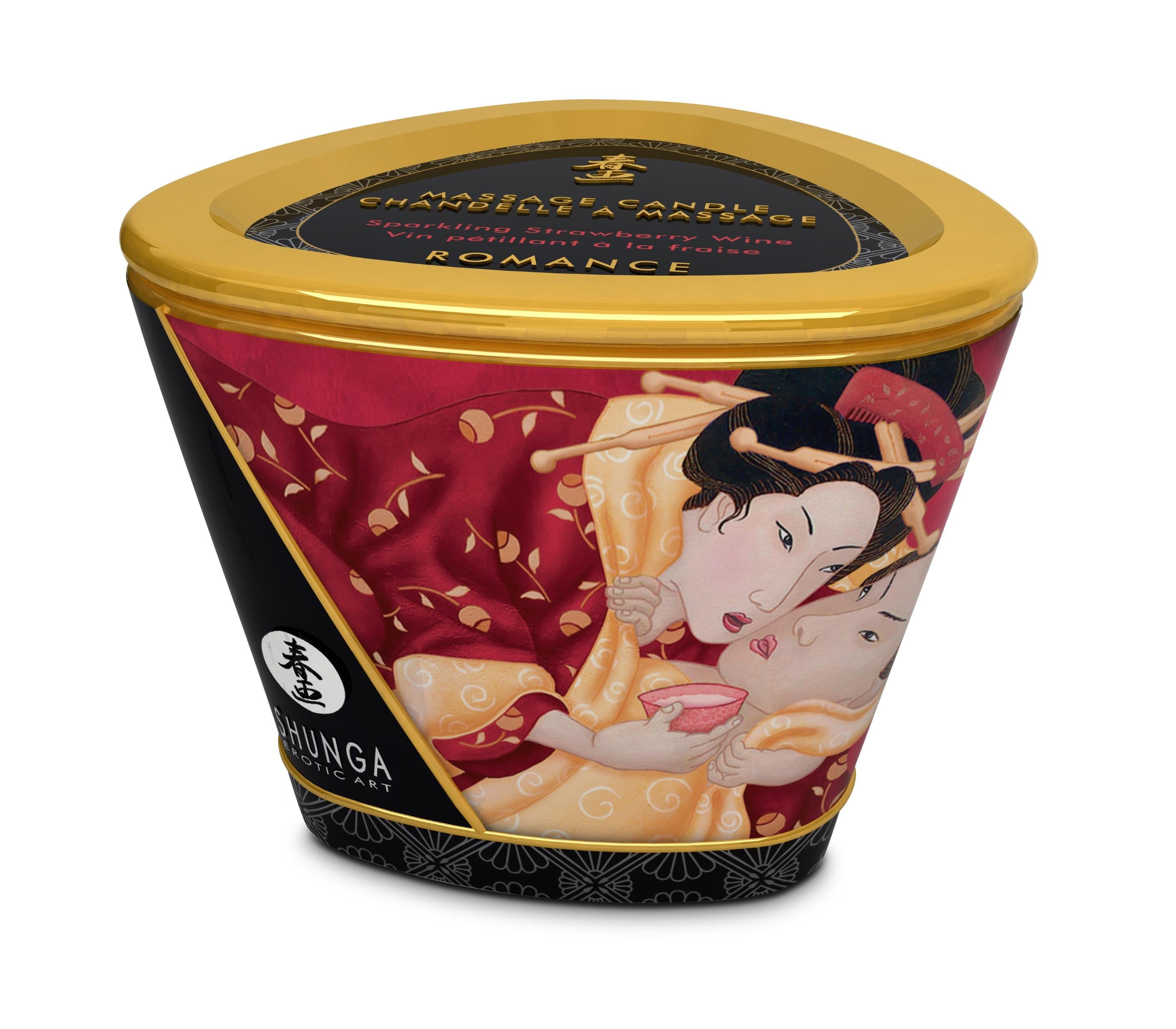 Massage Candle Sparkling Strawberry Wine Shunga