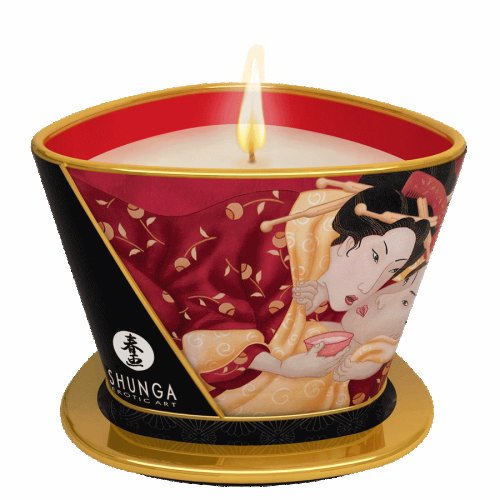 Massage Candle Sparkling Strawberry Wine Shunga