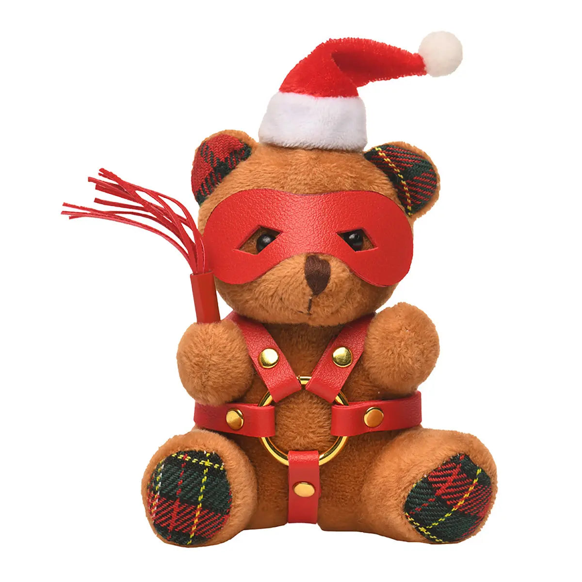 Master Series Holiday Bondage Bear Keychain Brown XR Brands