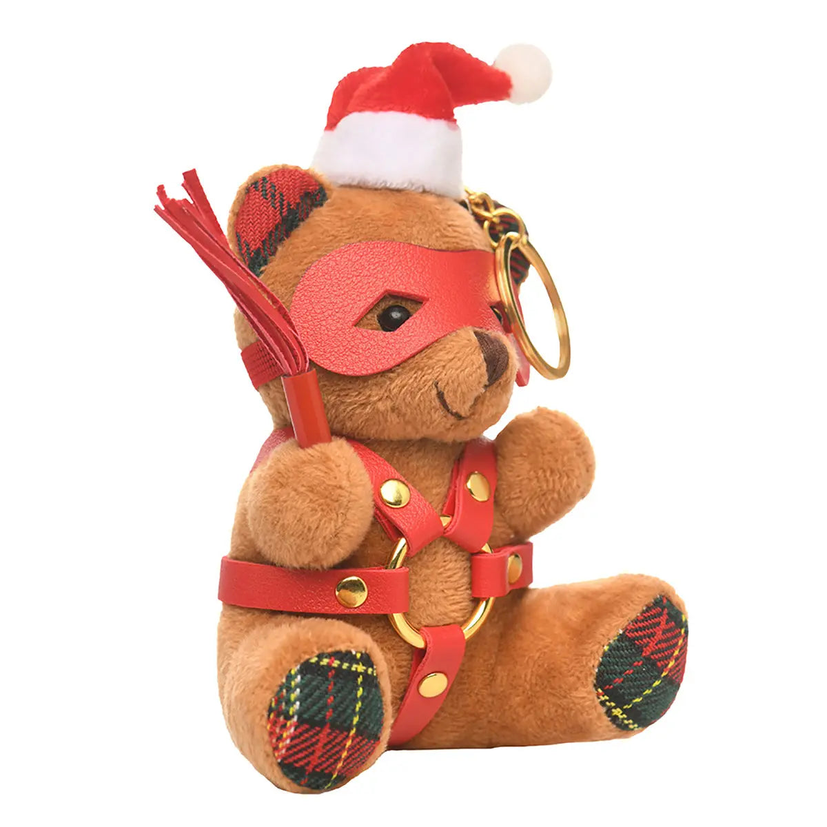 Master Series Holiday Bondage Bear Keychain Brown XR Brands